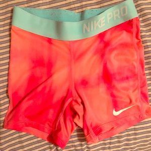 Nike pro athletic shorts! Coral color
